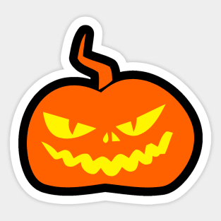 Halloween Jack O' Lantern Evil Face Sticker